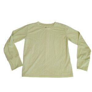 Lime long sleeve athletic top for girls, size M